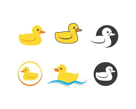 Duck  vector icon illustration design Stock Illustration