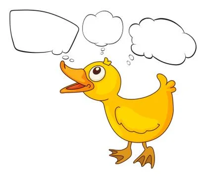 A duckling with empty callouts イラスト素材