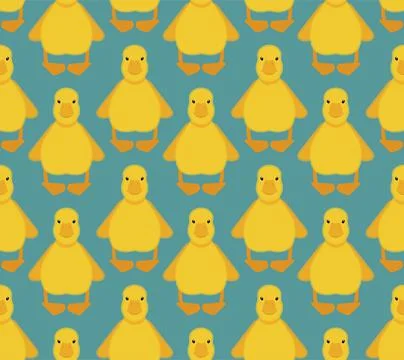 Duckling Pattern seamless . little duck Background. Baby fabric ornament Stock Illustration