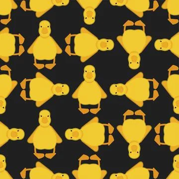 Duckling Pattern seamless . little duck Background. Baby fabric ornament Stock Illustration