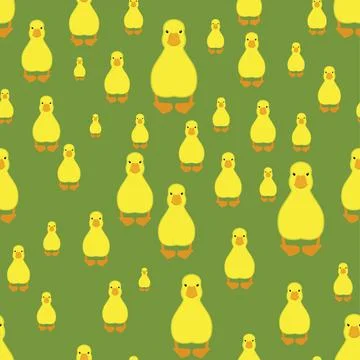 Duckling Pattern seamless . little duck Background. Baby fabric ornament Stock Illustration