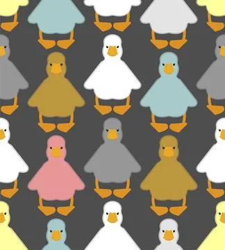 Duckling Pattern seamless . little duck Background. Baby fabric ornament Stock Illustration