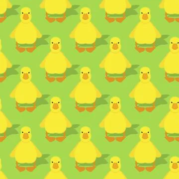 Duckling Pattern seamless . little duck Background. Baby fabric ornament Stock Illustration