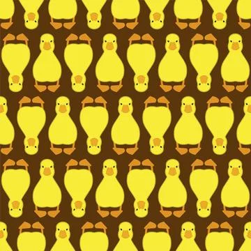 Duckling Pattern seamless . little duck Background. Baby fabric ornament Illustrazione stock
