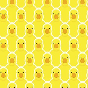 Duckling Pattern seamless . little duck Background. Baby fabric ornament Stock Illustration