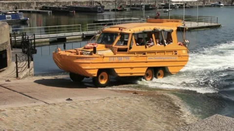 Duckmarine albert dock, liverpool Stock Footage