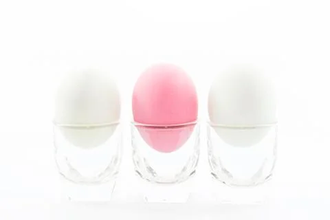 Duck's egg preserved with raw material Foto stock