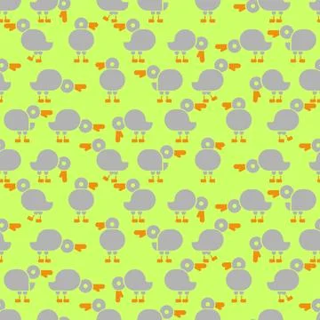 Ducks set pattern seamless. Duck background. Farm birds texture. Baby fabri.. Illustrazione stock