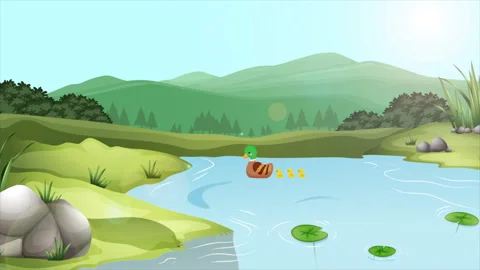 Ducks Swimming In The Lake Stock Footage 219556918