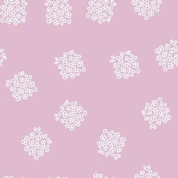 Duckweed seaweed line seamless pattern Stock Illustration