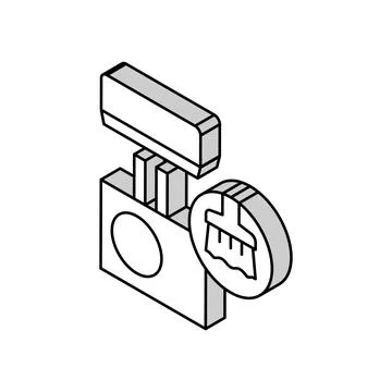 Duct cleaning isometric icon vector illustration Stockillustratie