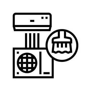 Duct cleaning line icon vector illustration イラスト素材