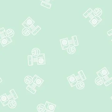 Duct cleaning line seamless pattern Illustrazione stock