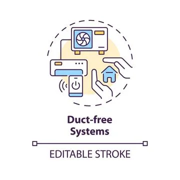 Duct free system multi color concept icon 库存插图