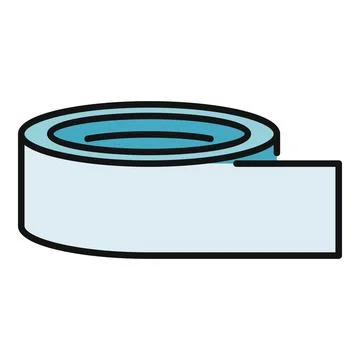 Duct tape roll icon representing repair and adhesion Stockillustratie