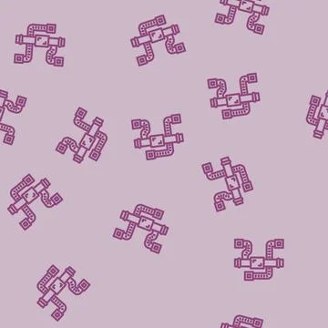 Ductwork ventilation line vector seamless pattern Stock Illustration