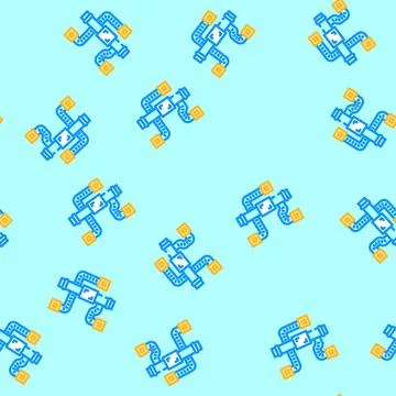 Ductwork ventilation vector seamless pattern Illustrazione stock