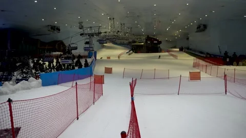 Dudai, UAE  June 05, 2023: Attraction in the Mall of the Emirates "Ski  Dub.. Stock Footage 252409446