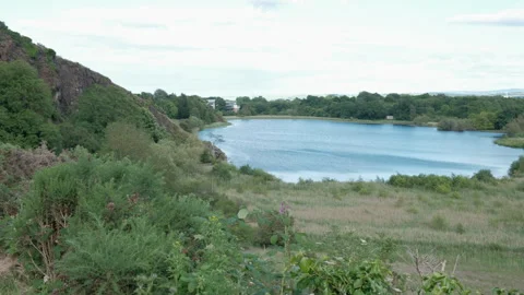 Duddingston Loch View From The Road - 4K, Pan Stock Footage 278133437