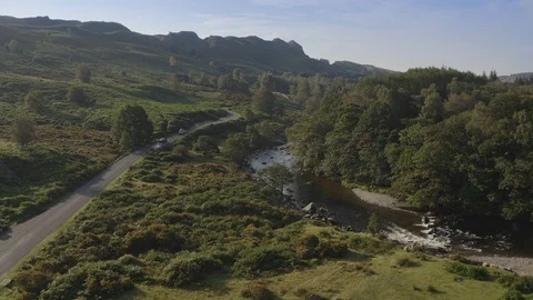 Duddon river at sunrise Stock Footage 127507112