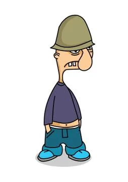 Dude cartoon character Stock Illustration