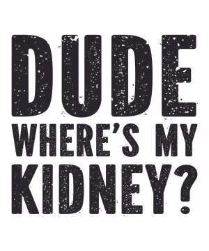Dude Wheres My Kidney Stock Illustration