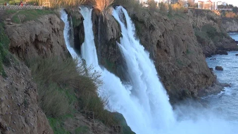 Duden Falls in Antalya Stock Footage 111823240