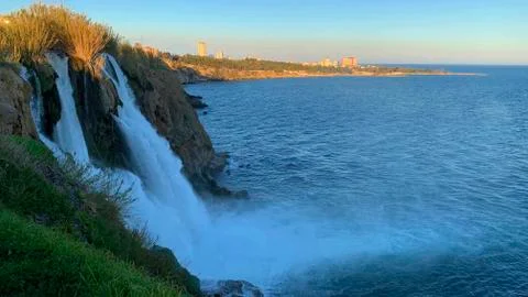 Duden Falls at Sunset Stock Photos