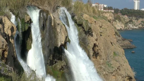 Duden waterfall 100FPS Stock Footage 107981734