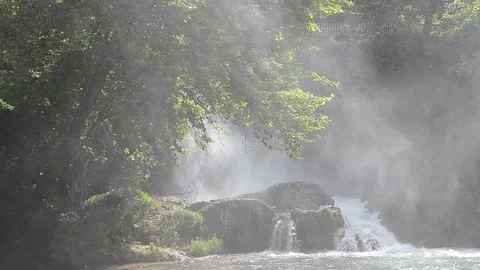 Duden Waterfall, Antalya, Turkey. Stock Footage 133382777