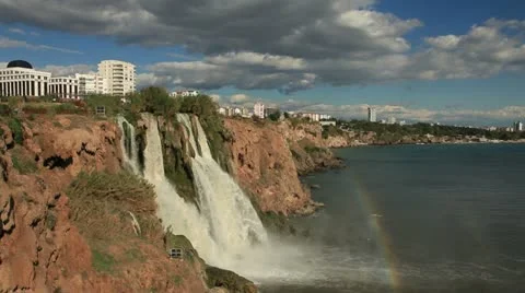 Duden waterfall Stock Footage 12733278