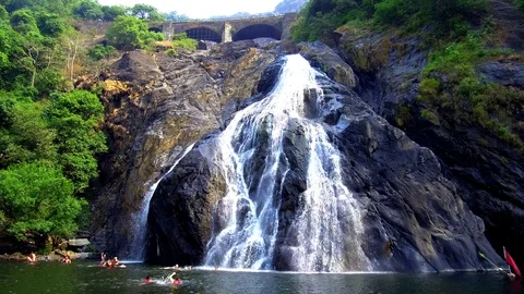Dudhsagar Falls Stock Footage 88131003