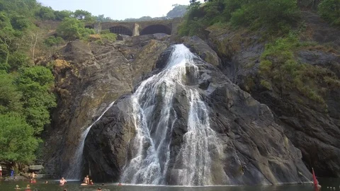 Dudhsagar Falls Stock Footage 88131271