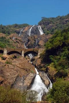 Dudhsagar waterfall Stock Photos