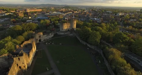 Dudley Castle by air Stockbeeldmateriaal 89733795