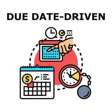 Due date driven business planning and time management Stock Illustration