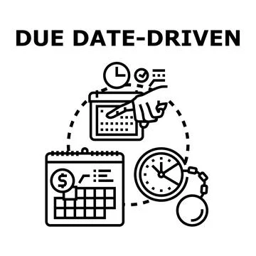 Due date driven business planning and time management Stock Illustration