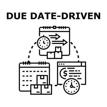 Due date driven business process management tracking Stock Illustration