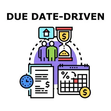 Due date driven financial plan concept Stock Illustration