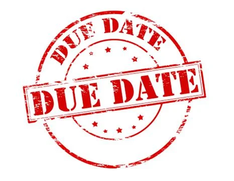 Due date Stock Illustration