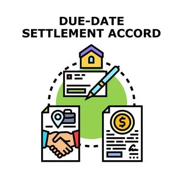 Due date settlement accord vector icon concept Stock Illustration