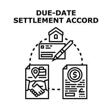 Due date settlement accord vector icon concept Stock Illustration