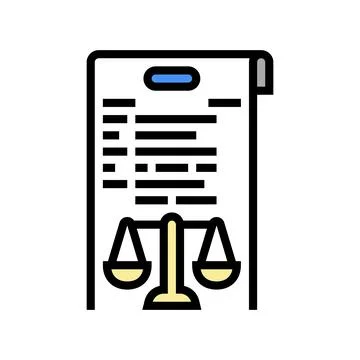 Due diligence color icon vector illustration Stock Illustration