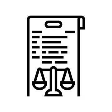 Due diligence line icon vector illustration Stock Illustration
