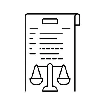 Due diligence line icon vector illustration Stock Illustration