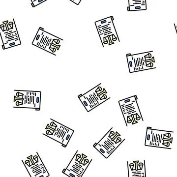 Due diligence vector seamless pattern Stock Illustration