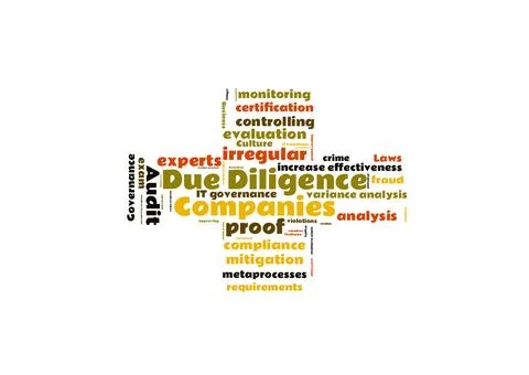 Due Diligence word cloud Stock Illustration