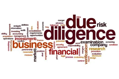 Due dilligence word cloud Stock Illustration