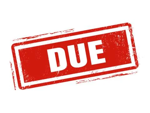 Due red stamp style Illustrazione stock