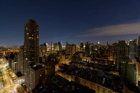 Due South Cityscape Clouds Stock Footage 129640297